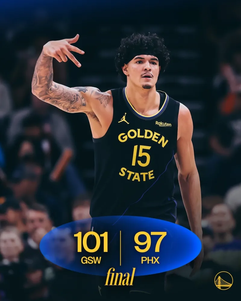 开云在线直播-勇士社媒分享本场比赛获胜海报，常规赛战绩来到28胜24负